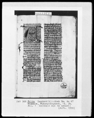 Missale — Initiale A(d te levavi), Folio 1recto