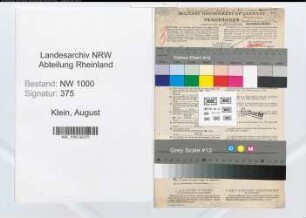 Entnazifizierung August Klein, geb. 20.07.1889 (Postsekretaer)