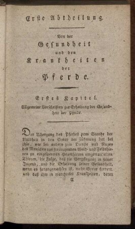 Erstes Kapitel. - Achtes Kapitel.