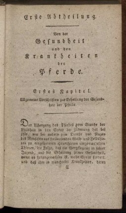 Erstes Kapitel. - Achtes Kapitel.