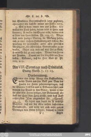 Am VIII. Sonntage nach Trinitatis. Evang. Matth. 7, 15 - 23.