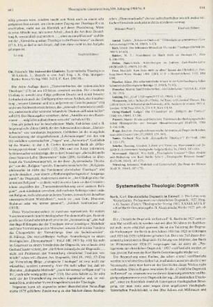 683-684 [Rezension] Ott, Heinrich, Die Antwort des Glaubens