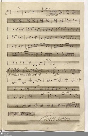 1798. Cavatina: Lilla mia dove sei / Martín y Soler, V.