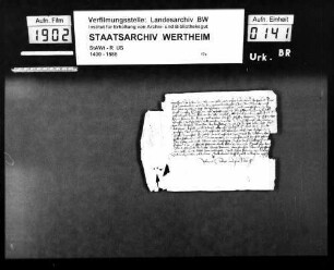 Weistum des Dorfes Hausen (Hawsen) über die Rechte des Klosters Neustadt (Newnstat) daselbst.