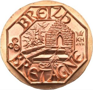 Medaille von Victor Huster auf die bretonische Stadt Breles