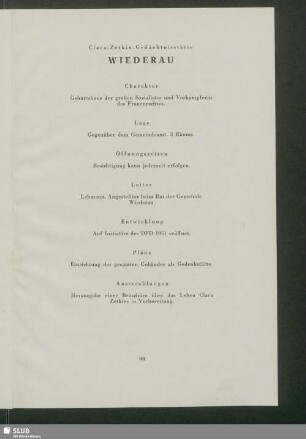 Clara-Zetkin-Gedächtnisstätte Wiederau