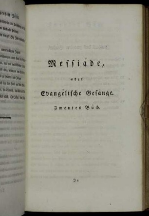 Messiáde, oder Evangêlische Gesänge. Zweytes Bûch.