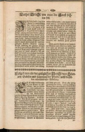 Folget nun ein vergnüglicher Bericht von Stangen / Gebissen und Zaumung der Pferde / nebst derselben unterschiedlicher Würckung