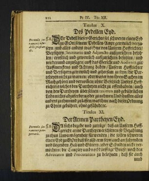 [Titulus X. - Fünffter Theil. Titulus IX.]