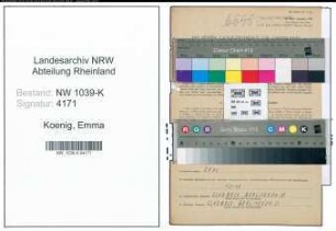 Entnazifizierung Emma Koenig , geb. 28.12.1898 (Angestellte)