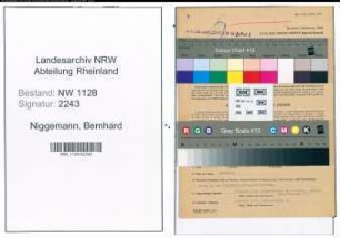 Entnazifizierung Bernhard Niggemann , geb. 11.04.1889 (Polizist)