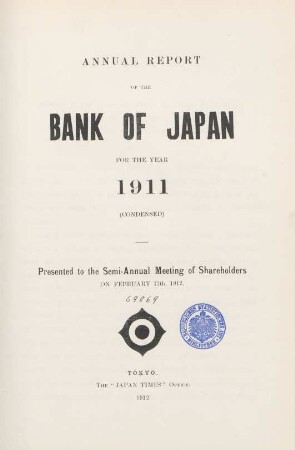 1911: Annual report