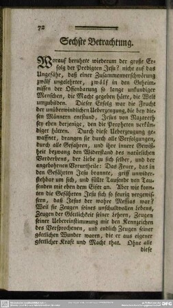 Sechste Betrachtung