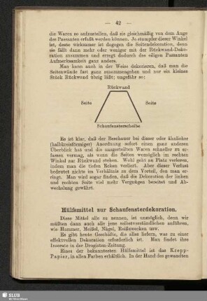 Hülfsmittel zur Schaufensterdekoration