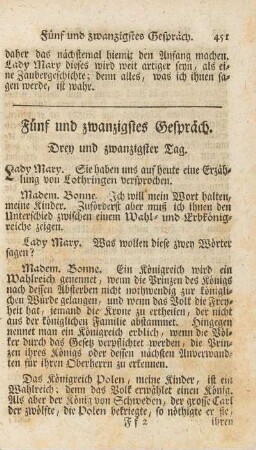 Fünf und zwanzigstes Gespräch
