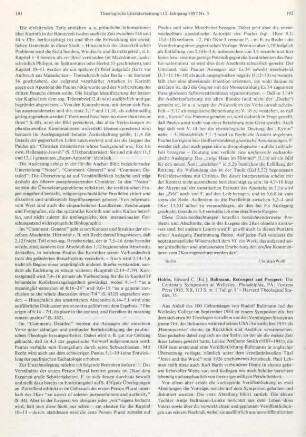 192-194 [Rezension] Hobbs, Edward, Bultmann, retrospect and prospect