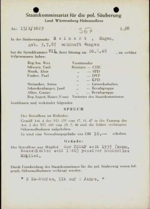 Reinert, Eugen