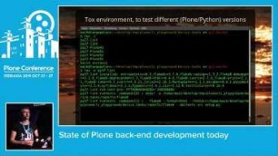 State of Plone back-end development today