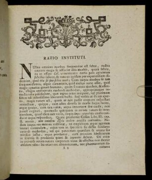Ratio Instituti.