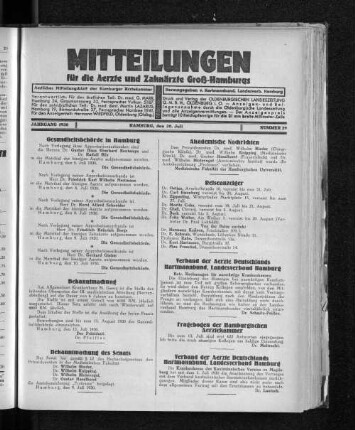 Jahrgang 1930, Hamburg, den 20. Juli, Nummer 29