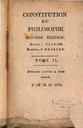Constitution du Philosophe, 2