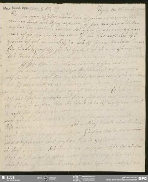 Eigenh. Brief von Sophie Bernhardi an August Wilhelm von Schlegel, Töplitz, 18.08.1804