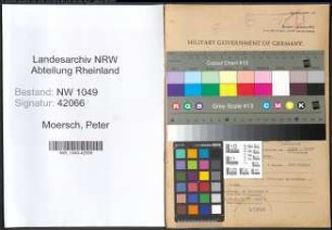 Entnazifizierung Peter Moersch , geb. 09.03.1911 (Angestellter)