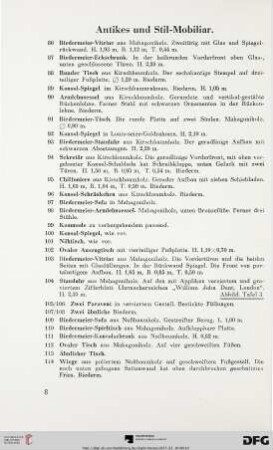 Antikes und Stil-Mobiliar (Nr. 86-193)