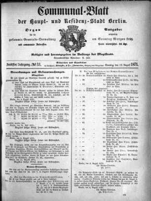 1871,33: No. 33, 13. August 1871