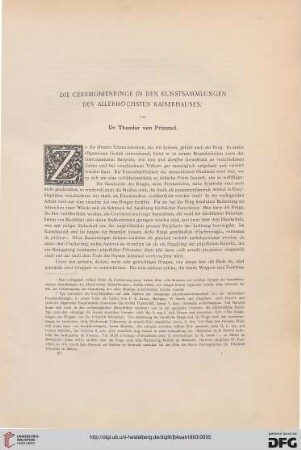 Die Ceremonienringe in den Kunstsammlungen des Allerhöchsten Kaiserhauses