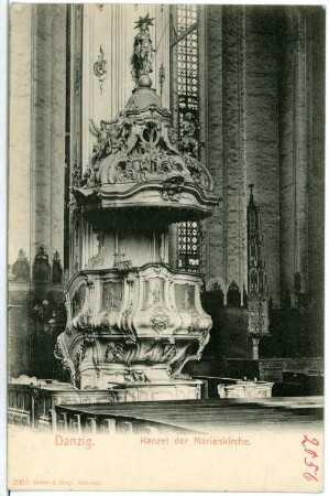 Danzig. Kanzel (1762 von J. H. Meißner) der Marienkirche