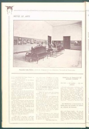 Notas de arte : [Vista de la] Exposición Carlos Sobrino, celebrada ultimamente en el Instituto Nacional de Pontevedra.