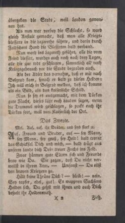 Das Zweyte. Mel. Auf, auf, ihr Brüder, und seyd stark [et]c.