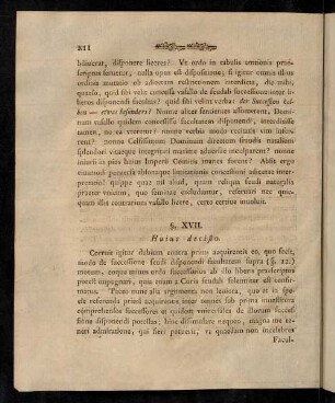 XII-XVI, § XVII