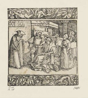 Aussicht auf Genesung, aus: "Luis Lobera de Avila, Vanqvete de nobles cavalleros", Augsburg, 1530