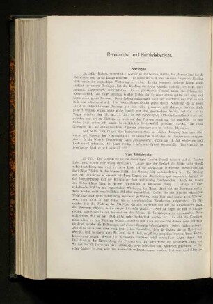 Rebstands- und Handelsbericht