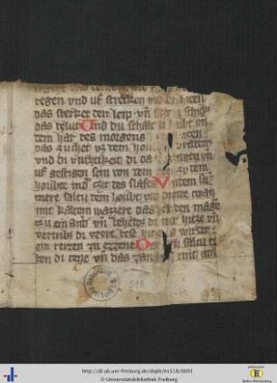 Secretum secretorum (= Sirr-al-Asrār), deutsch, Fragment - Kreuzauffindungslegende, Fragment