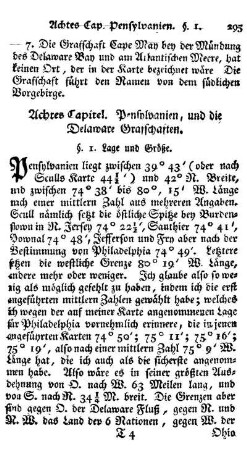 Achtes Capitel - Pensylvanien, und die Delaware Grafschaften.