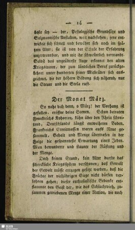 Der Monat März