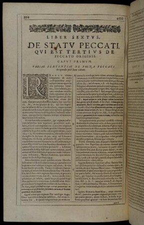 Liber Sextus, De Statu Peccati, Qui Est Tertius De Peccato Originis.