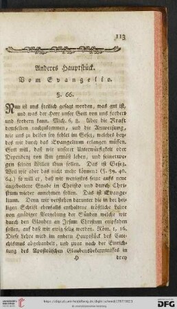 Anderes Hauptstueck: Vom Evangelio