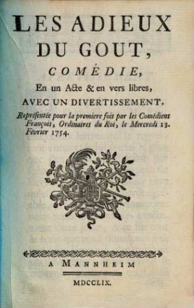 Les Adieux du goût