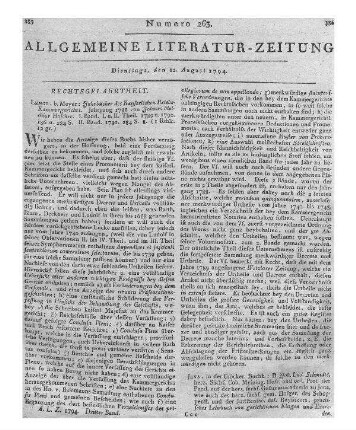 Schmidt, J. L.: Praktisches Lehrbuch von gerichtlichen Klagen und Einreden. 4. Ausg. Jena: Cröker 1792