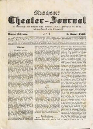 Münchner Theater-Journal. 9. 1863
