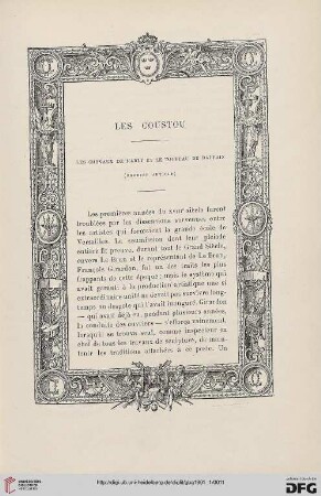 3. Pér. 25.1901: Les Coustou, 1 : les chevaux de Marly et le tombeau du Dauphin