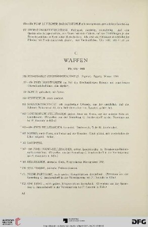 C. Waffen (Nr. 156-191)