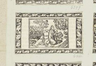 Moses und die Gesetzestafeln, aus: "Biblia cum concordantijs veteris et noui testamenti et sacrorum canonum", Lyon 1520