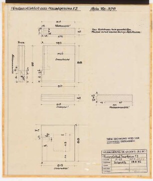 Reichsluftfahrtministerium, Berlin: Hauptgesims Q2L (Werkstein): Details 1:10