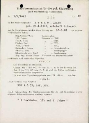 Mende, Luise