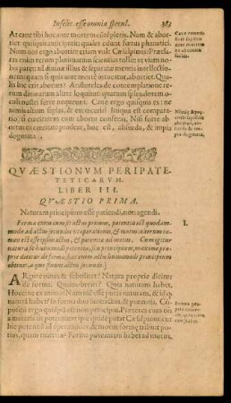 Quaestio Prima.